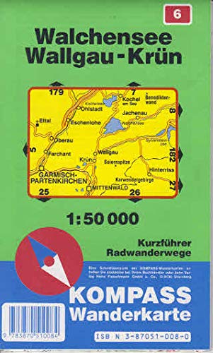 Walchensee /Wallgau /Krün: Mit Kurzführer. 1:50000 (KOMPASS Wanderkarte)